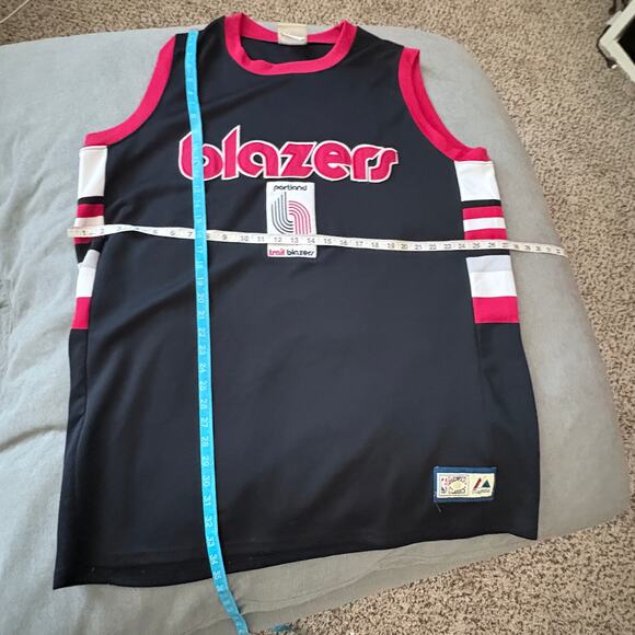 BLAZERS.Majestic Hardwood Classics Portland Trail Blazers Basketball Jersey Y2K - Picture 3 of 6